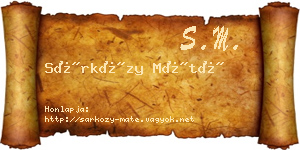 Sárközy Máté névjegykártya